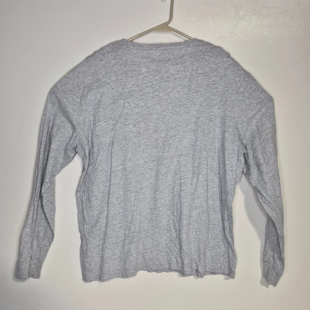 Lot 2 Polo Ralph Lauren Long Sleeve T-Shirt Men L Burgundy Grey Classic Heritage